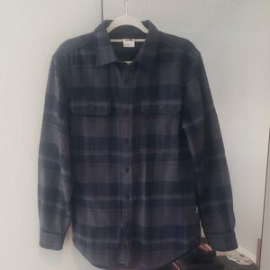 Flannel Plaid Button-Up Shirt